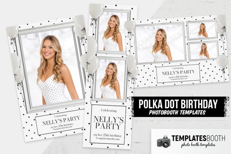Polka Dot Birthday Photo Booth Template