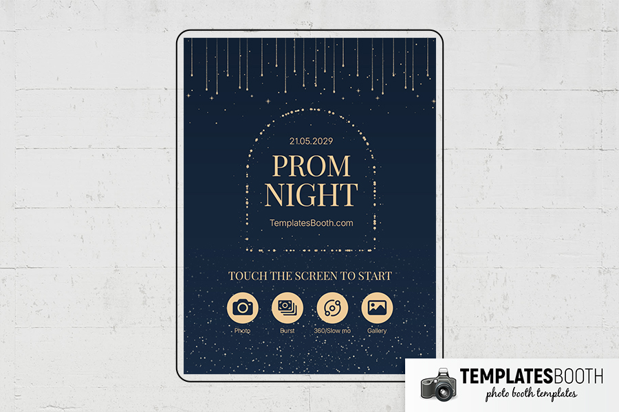 Prom Night Photo Booth Template Preview