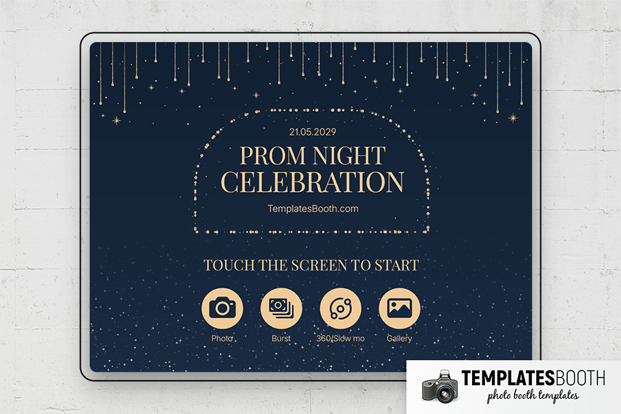 Prom Night Photo Booth Template Preview