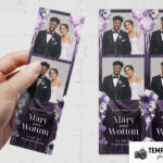 Purple Celebration Photo Booth Template Preview