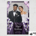 Purple Celebration Photo Booth Template Preview