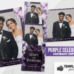 Purple Celebration Photo Booth Template
