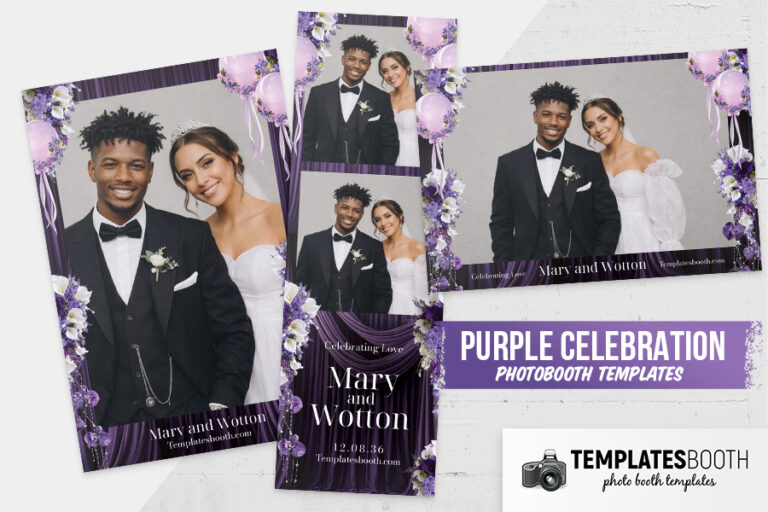 Purple Celebration Photo Booth Template
