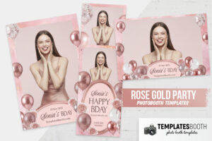 Rose Gold Party Photo Booth Template