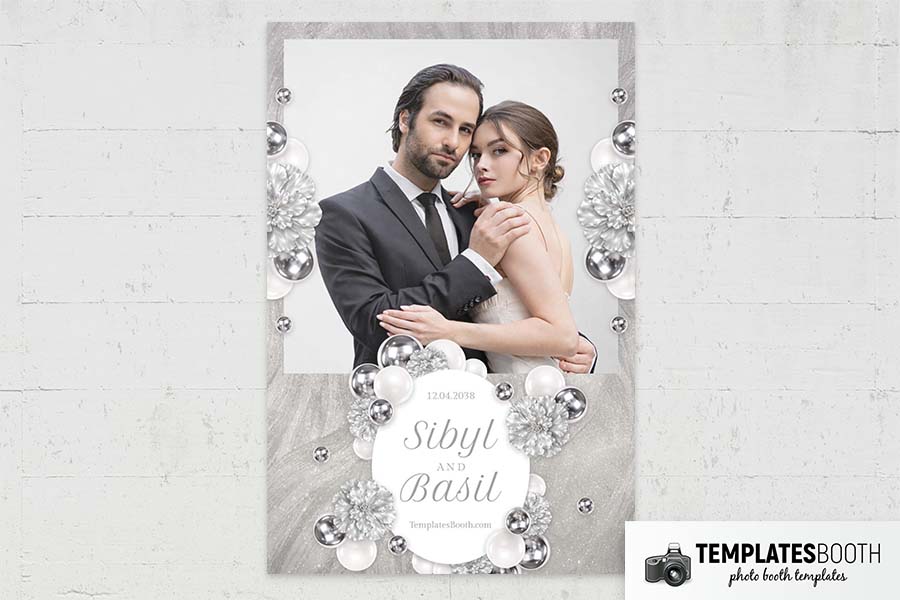 Silver Party Photo Booth Template Preview