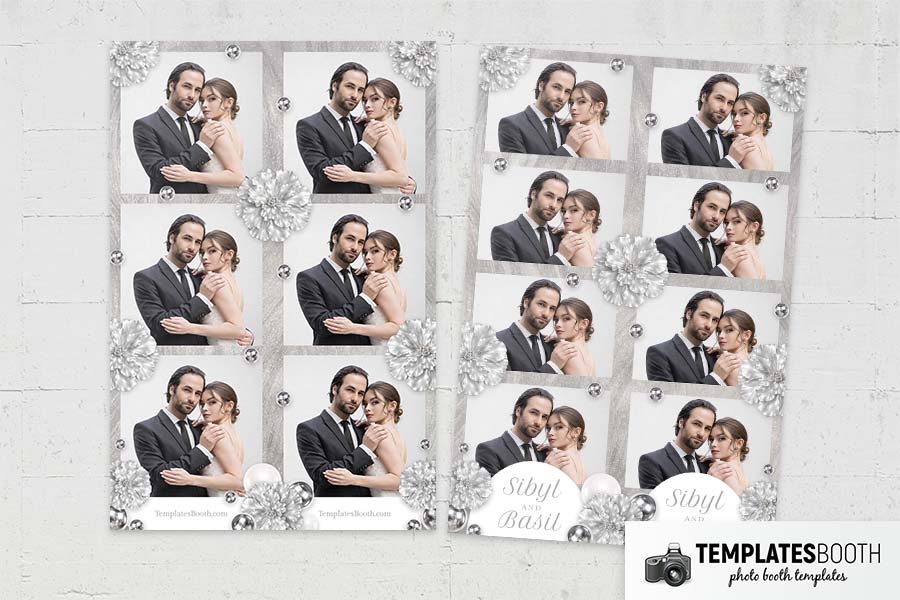 Silver Party Photo Booth Template Preview