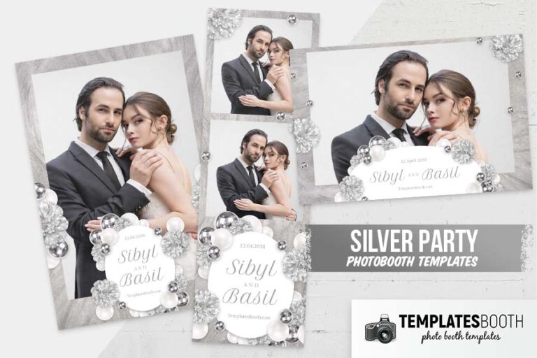 Silver Party Photo Booth Template