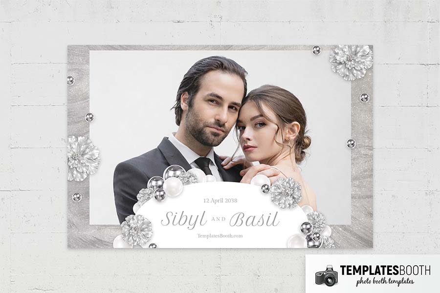 Silver Party Photo Booth Template Preview