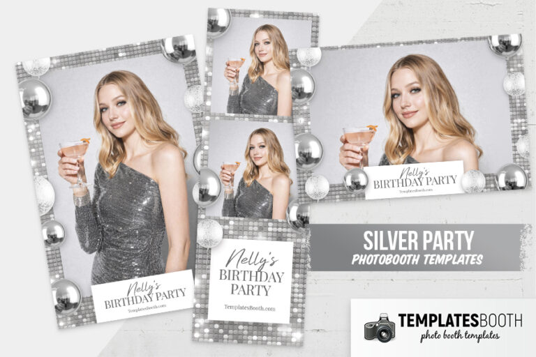Silver Party Photo Booth Template