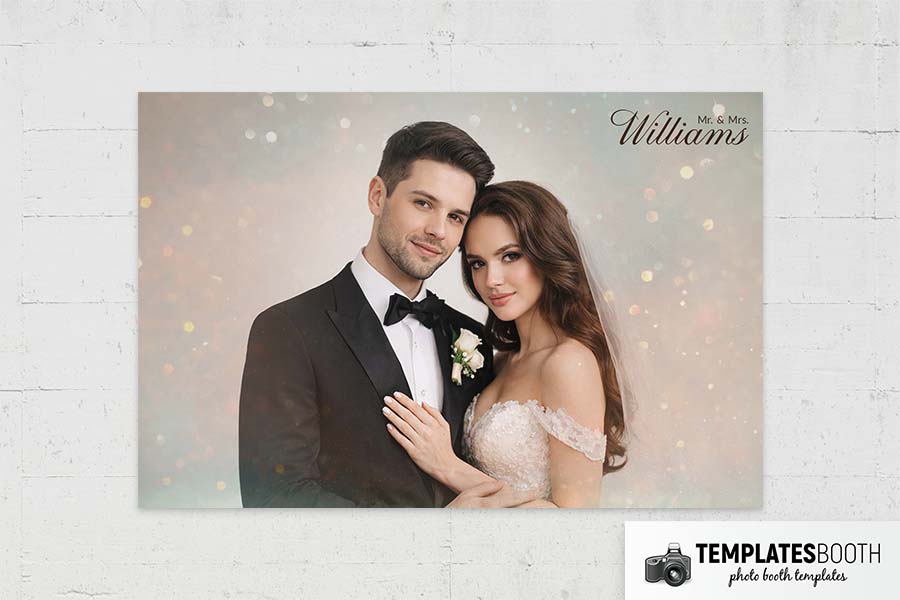 Ultra Minimalist Wedding Photo Booth Template Preview