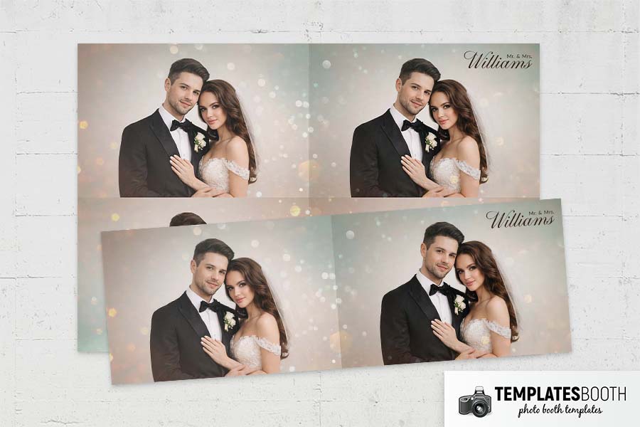Ultra Minimalist Wedding Photo Booth Template Preview