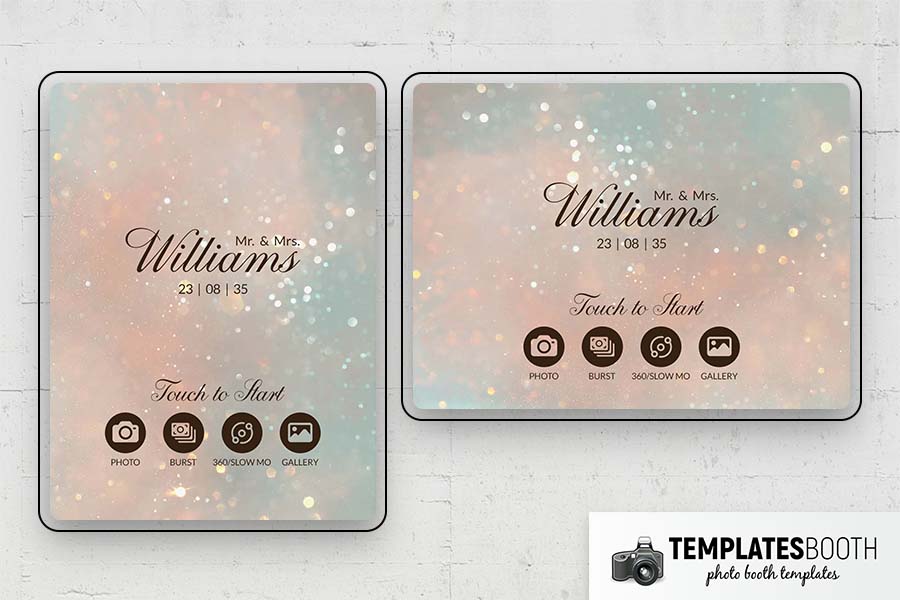 Ultra Minimalist Wedding Photo Booth Template Preview