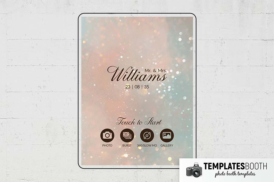 Ultra Minimalist Wedding Photo Booth Template Preview