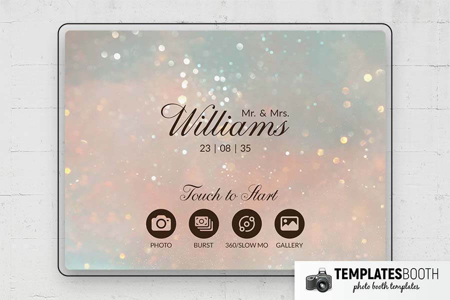 Ultra Minimalist Wedding Photo Booth Template Preview
