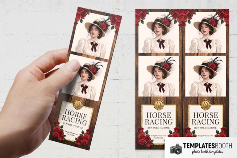 Horse Racing Photo Booth Template Preview