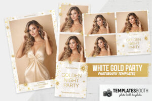 White Gold Party Photo Booth Template