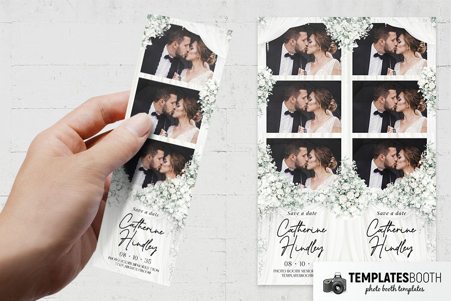 White Celebration Photo Booth Template Preview