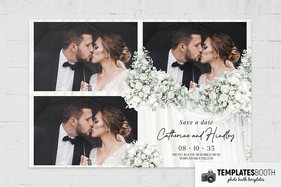 White Celebration Photo Booth Template Preview