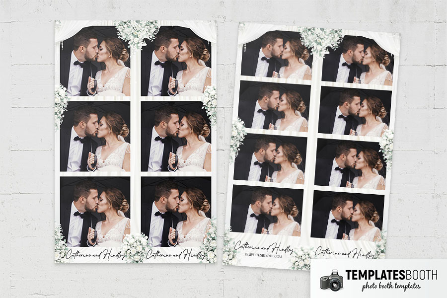 White Celebration Photo Booth Template Preview