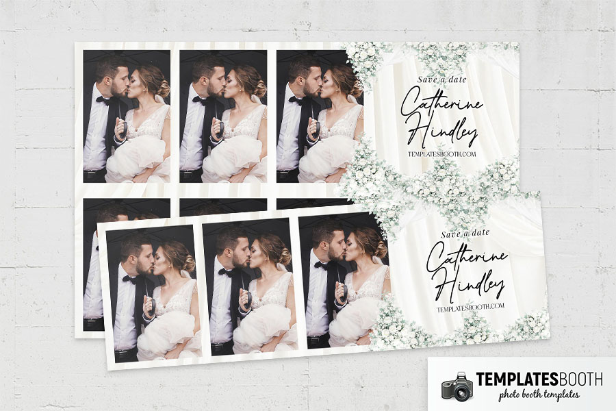 White Celebration Photo Booth Template Preview