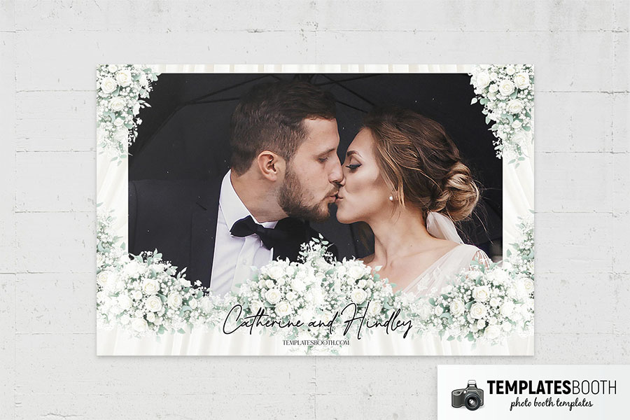 White Celebration Photo Booth Template Preview
