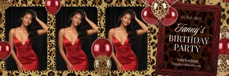 Cheetah Birthday Party Photo Booth Template
