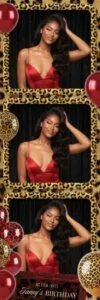 Cheetah Birthday Party Photo Booth Template 2x6 Strip