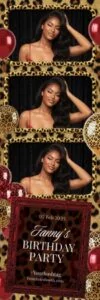 Cheetah Birthday Party Photo Booth Template 2x6 Strip