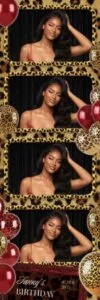 Cheetah Birthday Party Photo Booth Template 2x6 Strip
