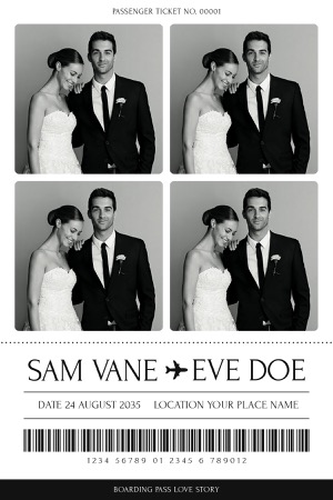Aperçu Wedding Plane Ticket Photo Booth