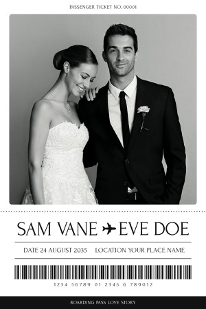 Aperçu Wedding Plane Ticket Photo Booth