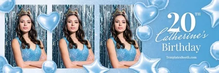 Blue Party Photo Booth Template
