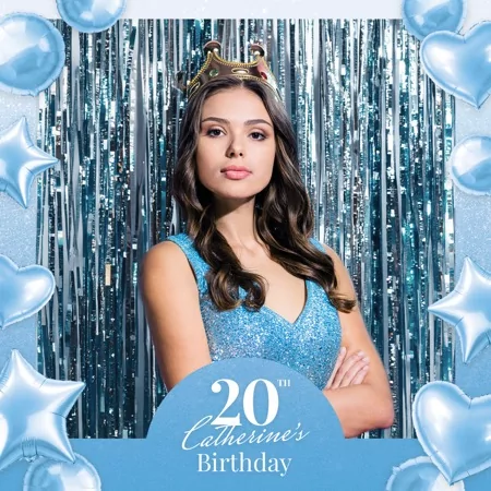 Blue Party Photo Booth Template