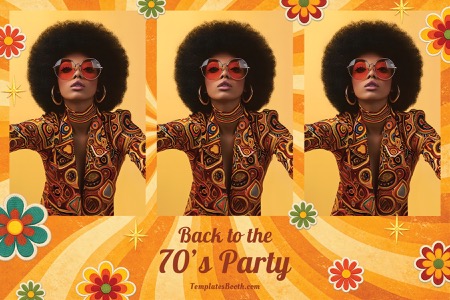 70er-Party Fotobox-Vorlage