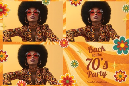 70er-Party Fotobox-Vorlage