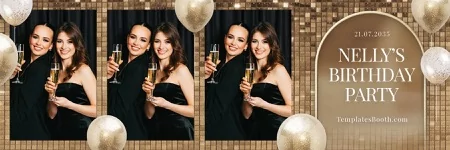 Gold Party Photo Booth Template