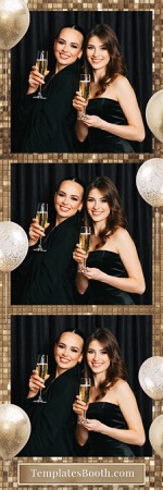 Goldene Party-Fotobox-Vorlage