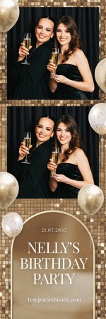 Goldene Party-Fotobox-Vorlage