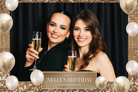 Goldene Party-Fotobox-Vorlage