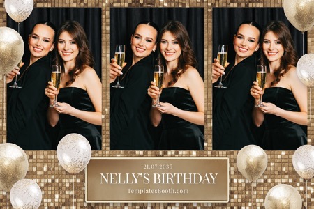 Goldene Party-Fotobox-Vorlage