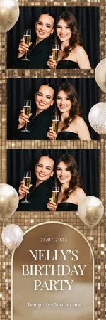 Goldene Party-Fotobox-Vorlage