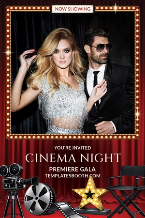 Modèle de photomaton pour soirée cinéma