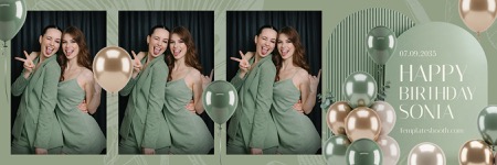 Modèle de photomaton de fête Sage