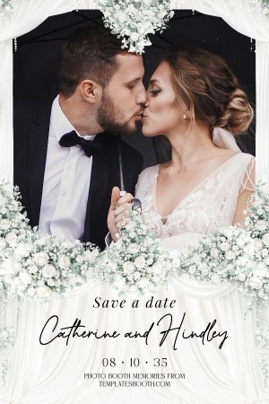 Aperçu White Celebration Photo Booth Template 2