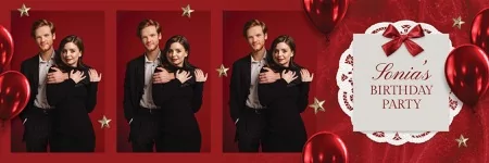 Red Party Photo Booth Template