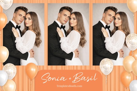 Orange Party Fotobox-Vorlage