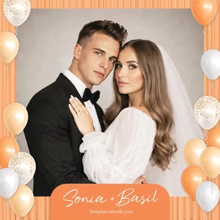Orange Party Photo Booth Template