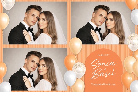 Orange Party Fotobox-Vorlage