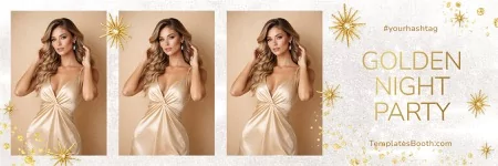 White Gold Party Photo Booth Template