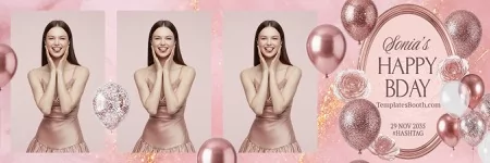 Rose Gold Party Photo Booth Template